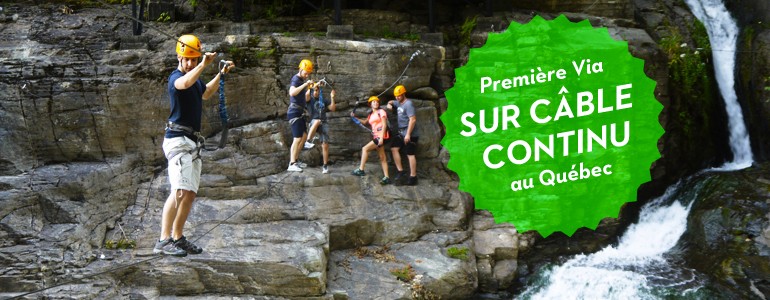 Projet vertical, Via Ferrata at the Canyon Ste-Anne